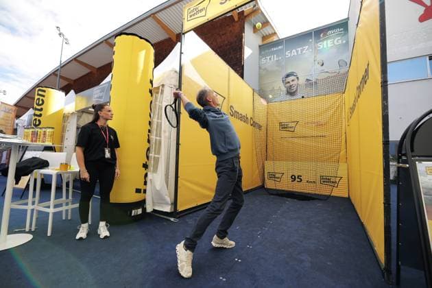 TENNIS - ATP, Tennis Herren Generali Open 2025 KITZBUEHEL,AUSTRIA,22.JUL.25 - TENNIS - ATP World Tour, Generali Open. Image shows the Interwetten Smash Corner.  GEPAxpictures xMatthiasxHauer