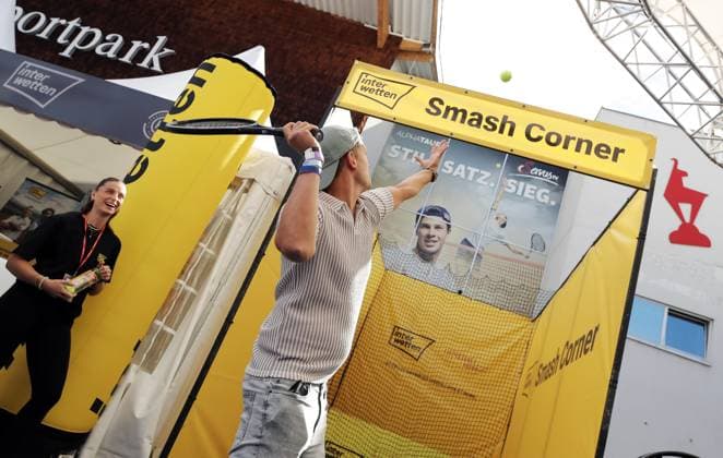 TENNIS - ATP, Tennis Herren Generali Open 2025 KITZBUEHEL,AUSTRIA,22.JUL.25 - TENNIS - ATP World Tour, Generali Open. Image shows the Interwetten Smash Corner.  GEPAxpictures xMatthiasxHauer