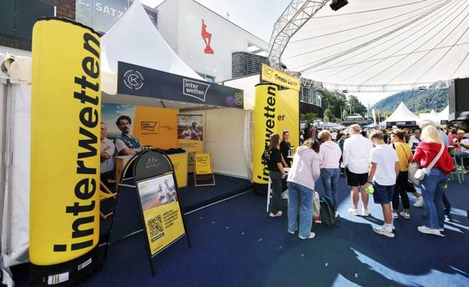 TENNIS - ATP, Tennis Herren Generali Open 2025 KITZBUEHEL,AUSTRIA,22.JUL.25 - TENNIS - ATP World Tour, Generali Open. Image shows the Interwetten booth.  GEPAxpictures xMatthiasxHauer