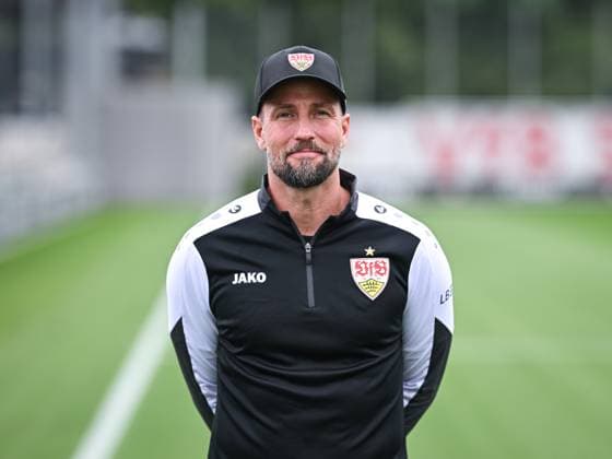 FOOTBALL 1 BUNDESLIGA SEASON 2025 2026 21 07 2025 Photo session at VfB Stuttgart on the training ground Coach Sebastian Hoeness