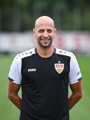 FOOTBALL 1 BUNDESLIGA SEASON 2025 2026 21 07 2025 Photo session at VfB Stuttgart on the training ground Goalkeeping coach Steffen Krebs