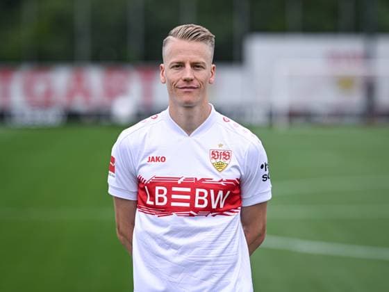 FOOTBALL 1 BUNDESLIGA SEASON 2025 2026 21 07 2025 Photo session at VfB Stuttgart on the training ground Chris Fuehrich