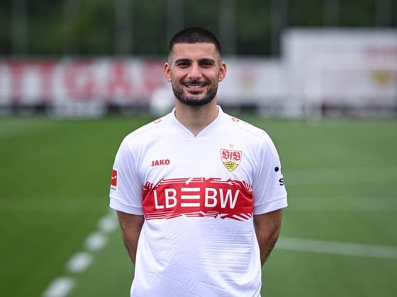 FOOTBALL 1 BUNDESLIGA SEASON 2025 2026 21 07 2025 Photo session at VfB Stuttgart on the training ground Deniz Undav