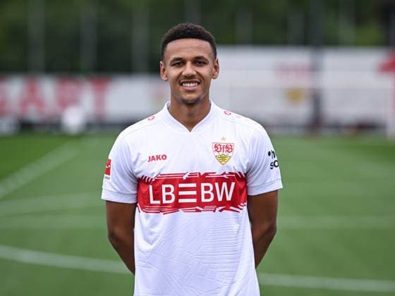 FOOTBALL 1 BUNDESLIGA SEASON 2025 2026 21 07 2025 Photo session at VfB Stuttgart on the Luca Jaquez training ground