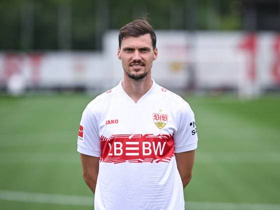 FOOTBALL 1 BUNDESLIGA SEASON 2025 2026 21 07 2025 Photo session at VfB Stuttgart on the training ground Pascal Stenzel