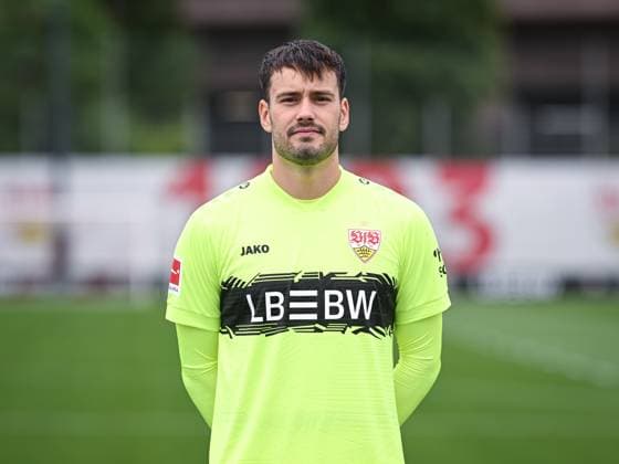 FOOTBALL 1 BUNDESLIGA SEASON 2025 2026 21 07 2025 Photo session at VfB Stuttgart on the training ground Goalkeeper Stefan Drljaca