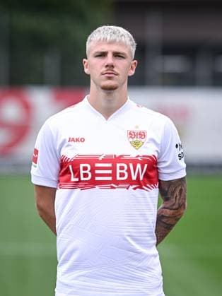 FOOTBALL 1 BUNDESLIGA SEASON 2025 2026 21 07 2025 Photo session at VfB Stuttgart on the training ground Finn Jeltsch