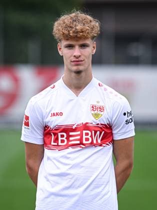 FOOTBALL 1 BUNDESLIGA SEASON 2025 2026 21 07 2025 Photo session at VfB Stuttgart on the training ground Lazar Jovanovic