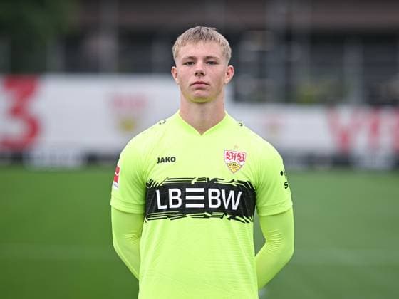 FOOTBALL 1 BUNDESLIGA SEASON 2025 2026 21 07 2025 Photo session at VfB Stuttgart on the training ground Goalkeeper Florian Hellstern