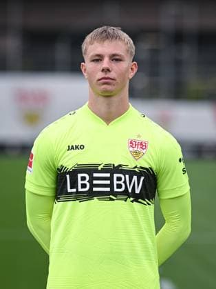 FOOTBALL 1 BUNDESLIGA SEASON 2025 2026 21 07 2025 Photo session at VfB Stuttgart on the training ground Goalkeeper Florian Hellstern