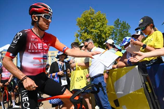 Tour de France 2025 Stage 16 MONT-VENTOUX, FRANCE - JULY 22 : Thomas Geraint (GBR) of INEOS Grenadiers during stage 16 of the 112th edition of Tour de France an UCI World Tour 2.UWT cycling road race stage for Men Elite of 172 km with start in Montpellier and finish in Mont-Ventoux on July 22, 2025 in Mont-Ventoux, France, 22 07 2025 ( Motordriver Kenny Verfaillie - Mont-Ventoux France  Copyright: xVincentxKalutx