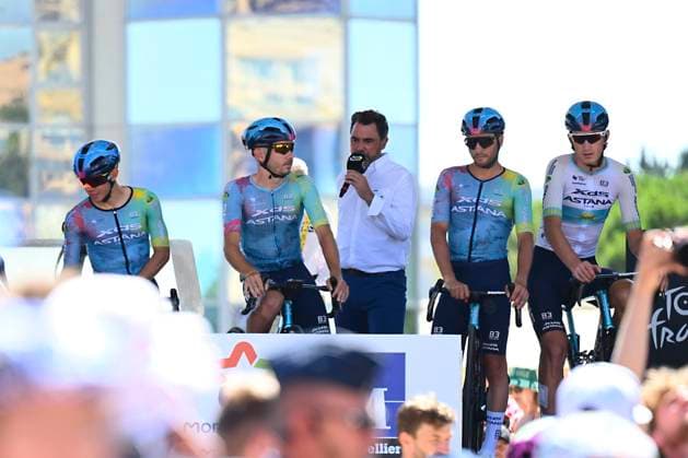 Tour de France 2025 Stage 16 MONT-VENTOUX, FRANCE - JULY 22 : Champoussin Clément (FRA) of XDS Astana Team during stage 16 of the 112th edition of Tour de France an UCI World Tour 2.UWT cycling road race stage for Men Elite of 172 km with start in Montpellier and finish in Mont-Ventoux on July 22, 2025 in Mont-Ventoux, France, 22 07 2025 ( Motordriver Kenny Verfaillie - Mont-Ventoux France  Copyright: xVincentxKalutx