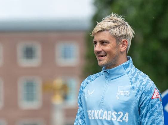 Soccer, Men, Season 2025 26, 2 Bundesliga, Hertha BSC, Training, Dawid Kownacki Hertha BSC , 22 07 2025, Copyright: xSebastianxRäppold MatthiasxKochx