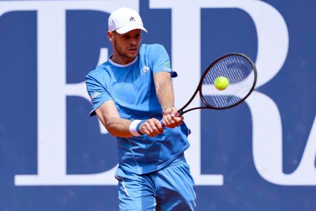 Yannick Hanfmann Germany controls the ball, ATP 250 Tournament, Generali Open Kitzbuhel, Tennis stadium at Kapserfeld, July 22, 2025 in Kitzbuehel, Austria Photo by Marco Steinbrenner DeFodi Images Yannick Hanfmann Germany controls the ball, ATP 250 Tournament, Generali Open Kitzbuhel, Tennis stadium at Kapserfeld, July 22, 2025 in Kitzbuehel, Austria Photo by Marco Steinbrenner DeFodi Images
