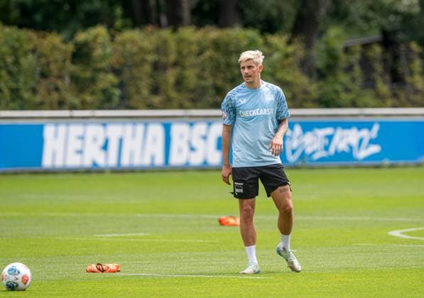 Soccer, Men, Season 2025 26, 2 Bundesliga, Hertha BSC, Training, Dawid Kownacki Hertha BSC , 22 07 2025, Copyright: xSebastianxRäppold MatthiasxKochx