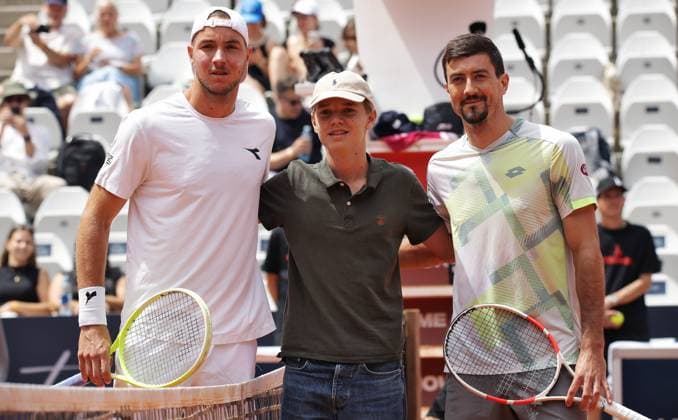 TENNIS - ATP, Tennis Herren Generali Open 2025 KITZBUEHEL,AUSTRIA,22.JUL.25 - TENNIS - ATP World Tour, Generali Open. Image shows Jan-Lennard Struff (GER) and Sebastian Ofner (AUT).  GEPAxpictures xMatthiasxHauer