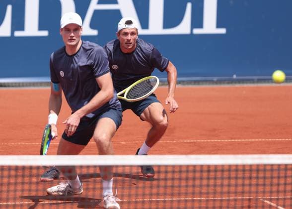 Jakob Schnaitter upside down cap , Mark Wallner, Men doubles, Men s Doubles Tennis Generali Open Kitzbuehel 2025 ATP 250 Kitzbuehler Tennis Club Kitzbuehel Tirol Austria 22 July 2025 Jakob Schnaitter upside down cap , Mark Wallner Tennis Generali Open Kitzbuehel 2025 ATP 250 Kitzbuehler Tennis Club Kitzbuehel Tirol Austria 22 July 2025 Copyright: xJuergenxHasenkopfx