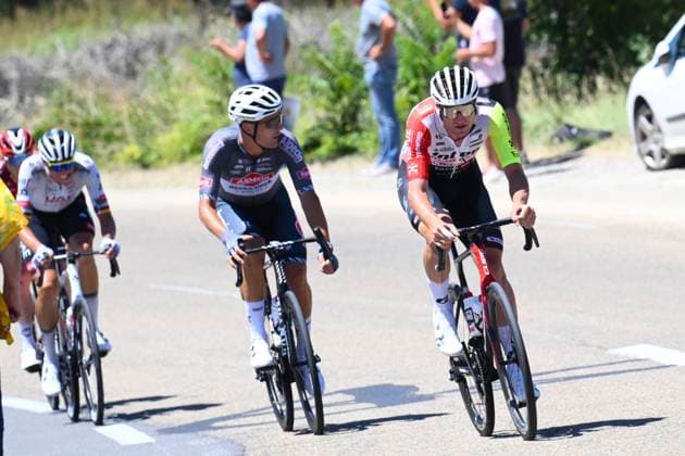 Tour de France 2025 Stage 16 MONT-VENTOUX, FRANCE - JULY 22 : Rex Laurenz (BEL) of Intermarche - Wanty during stage 16 of the 112th edition of Tour de France an UCI World Tour 2.UWT cycling road race stage for Men Elite of 172 km with start in Montpellier and finish in Mont-Ventoux on July 22, 2025 in Mont-Ventoux, France, 22 07 2025 ( Motordriver Kenny Verfaillie - Mont-Ventoux France  Copyright: xVincentxKalutx