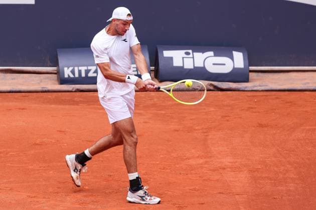 Jan Lennard Struff GER , Men Singles, Men s Singles Tennis Generali Open Kitzbuehel 2025 ATP 250 Kitzbuehler Tennis Club Kitzbuehel Tirol Austria 22 July 2025 Copyright: xJuergenxHasenkopfx