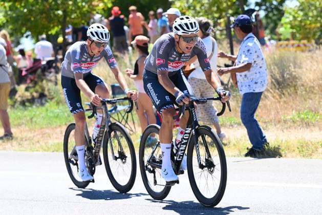 Tour de France 2025 Stage 16 MONT-VENTOUX, FRANCE - JULY 22 : Rickaert Jonas (BEL) of Alpecin - Deceuninck, Verstryngue Emiel (BEL) of Alpecin - Deceuninck during stage 16 of the 112th edition of Tour de France an UCI World Tour 2.UWT cycling road race stage for Men Elite of 172 km with start in Montpellier and finish in Mont-Ventoux on July 22, 2025 in Mont-Ventoux, France, 22 07 2025 ( Motordriver Kenny Verfaillie - Mont-Ventoux France  Copyright: xVincentxKalutx