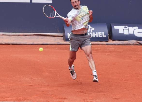 Sebastian Ofner AUT , Men Singles, Men s Singles Tennis Generali Open Kitzbuehel 2025 ATP 250 Kitzbuehler Tennis Club Kitzbuehel Tirol Austria 22 July 2025 Copyright: xJuergenxHasenkopfx