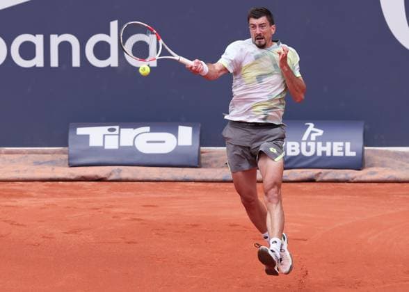 Sebastian Ofner AUT , Men Singles, Men s Singles Tennis Generali Open Kitzbuehel 2025 ATP 250 Kitzbuehler Tennis Club Kitzbuehel Tirol Austria 22 July 2025 Copyright: xJuergenxHasenkopfx