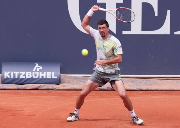Sebastian Ofner AUT , Men Singles, Men s Singles Tennis Generali Open Kitzbuehel 2025 ATP 250 Kitzbuehler Tennis Club Kitzbuehel Tirol Austria 22 July 2025 Copyright: xJuergenxHasenkopfx
