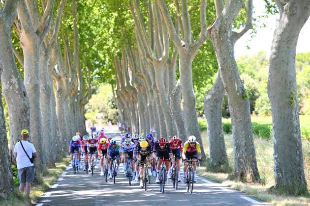 Tour de France 2025 Stage 16 MONT-VENTOUX, FRANCE - JULY 22 : Campenaerts Victor (BEL) of Team Visma Lease a Bike during stage 16 of the 112th edition of Tour de France an UCI World Tour 2.UWT cycling road race stage for Men Elite of 172 km with start in Montpellier and finish in Mont-Ventoux on July 22, 2025 in Mont-Ventoux, France, 22 07 2025 ( Motordriver Kenny Verfaillie - Mont-Ventoux France  Copyright: xVincentxKalutx