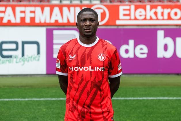 Afeez Aremu 1 FC Kaiserslautern , 1 FC Kaiserslautern, player portraits, Football, 2 Bundesliga, Season 2025 2026, 22 07 2025 1 FC Kaiserslautern, player portraits, Football, 2 Bundesliga, Season 2025 2026, 22 07 2025 Kaiserslautern Copyright: xEibner-Pressefoto AlexanderxNeisx EP_ANS