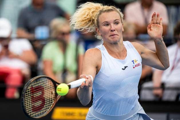 Czech tennis player Katerina Siniakova playes against Elena-Gabriela Ruse of Romania at the WTA, Tennis Damen Livesport Prague Open 2025 on the courts of TK Sparta Prague, in Prague, Czech Republic, on July 21, 2025. (CTKxPhoto OndrejxDeml) CTKPhotoP2025072205047  CTKPhotoP2025072205047