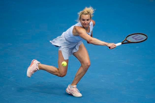 Czech tennis player Katerina Siniakova playes against Elena-Gabriela Ruse of Romania at the WTA, Tennis Damen Livesport Prague Open 2025 on the courts of TK Sparta Prague, in Prague, Czech Republic, on July 21, 2025. (CTKxPhoto OndrejxDeml) CTKPhotoP2025072205050  CTKPhotoP2025072205050