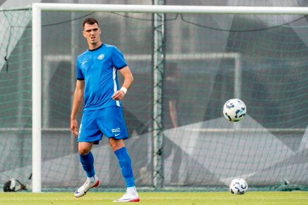 250722 Darko Lemajic of FK RFS ahead of the UEFA Champions League qualifier football match between FK RFS and Malmö FF on July 22, 2025 in Riga Photo Christian Örnberg BILDBYRAN COP 166 CO0590 fotboll football soccer fotball uefa champions league qualifiers champions league fk rfs malmö ff bbeng  Copyright: CHRISTIANxÖRNBERG BB250722CO031