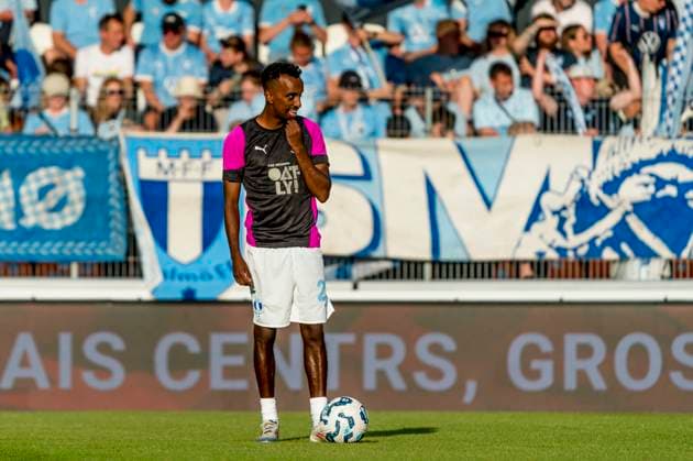 250722 Taha Ali of Malmö FF ahead of the UEFA Champions League qualifier football match between FK RFS and Malmö FF on July 22, 2025 in Riga Photo Christian Örnberg BILDBYRAN COP 166 CO0590 fotboll football soccer fotball uefa champions league qualifiers champions league fk rfs malmö ff bbeng bbauto  Copyright: CHRISTIANxÖRNBERG BB250722CO034