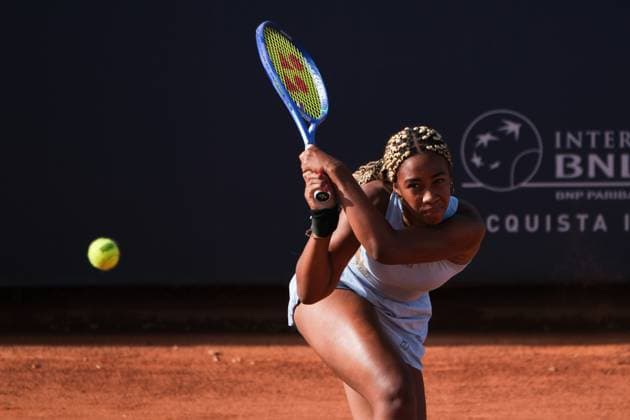 Tyra Caterina Grant in action against Tamara Zidansek during the 36th Palermo Ladies Open at Country Time Club during 36Â° Palermo Ladies Open, International Tennis match in Palermo, Italy, July 22 2025  Copyright: xFedericoxSerra IPAxSportx xipa-agency.netx xx IPA_60752954 IPA_Agency_IPA60752954