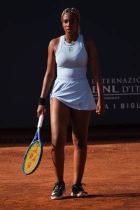 Tyra Caterina Grant in action against Tamara Zidansek during the 36th Palermo Ladies Open at Country Time Club during 36Â° Palermo Ladies Open, International Tennis match in Palermo, Italy, July 22 2025  Copyright: xFedericoxSerra IPAxSportx xipa-agency.netx xx IPA_60752978 IPA_Agency_IPA60752978