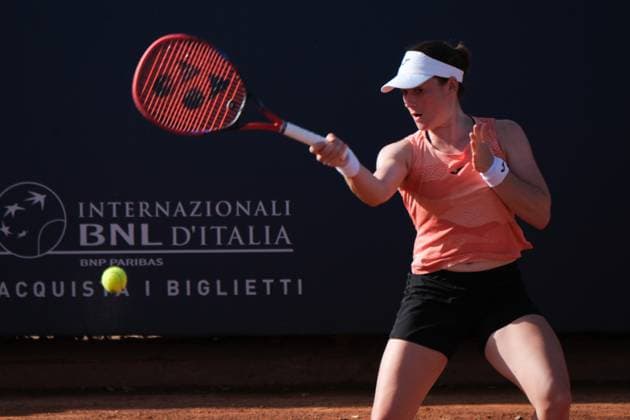 Tamara Zidansek in action against Tyra Caterina Grant during the 36th Palermo Ladies Open at Country Time Club during 36Â° Palermo Ladies Open, International Tennis match in Palermo, Italy, July 22 2025  Copyright: xFedericoxSerra IPAxSportx xipa-agency.netx xx IPA_60752988 IPA_Agency_IPA60752988