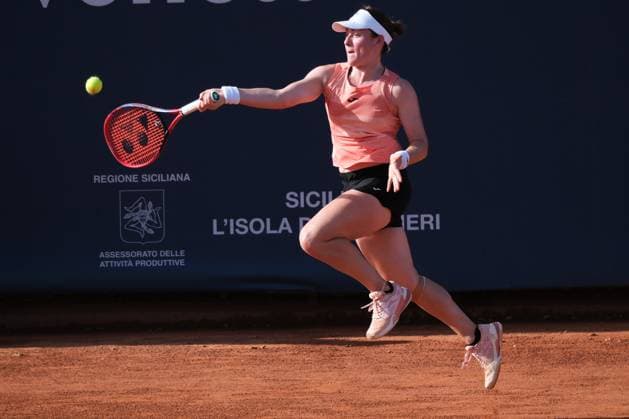 Tamara Zidansek in action against Tyra Caterina Grant during the 36th Palermo Ladies Open at Country Time Club during 36Â° Palermo Ladies Open, International Tennis match in Palermo, Italy, July 22 2025  Copyright: xFedericoxSerra IPAxSportx xipa-agency.netx xx IPA_60753028 IPA_Agency_IPA60753028