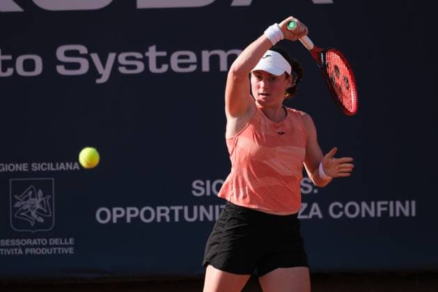 Tamara Zidansek in action against Tyra Caterina Grant during the 36th Palermo Ladies Open at Country Time Club during 36Â° Palermo Ladies Open, International Tennis match in Palermo, Italy, July 22 2025  Copyright: xFedericoxSerra IPAxSportx xipa-agency.netx xx IPA_60753201 IPA_Agency_IPA60753201