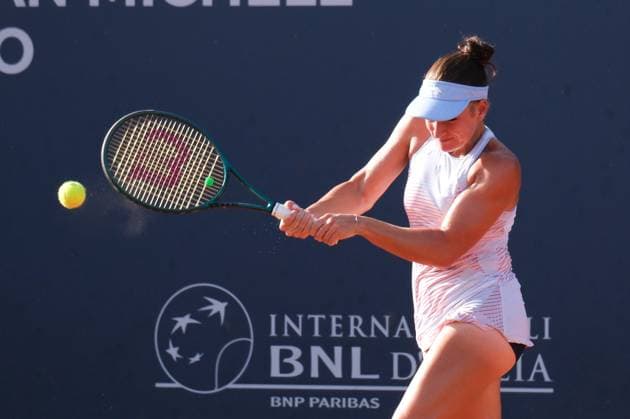 Darja Semenistaja in action against Julie Niemeyer during the 36th Palermo Ladies Open at Country Time Club during 36Â° Palermo Ladies Open, International Tennis match in Palermo, Italy, July 22 2025  Copyright: xFedericoxSerra IPAxSportx xipa-agency.netx xx IPA_60753247 IPA_Agency_IPA60753247