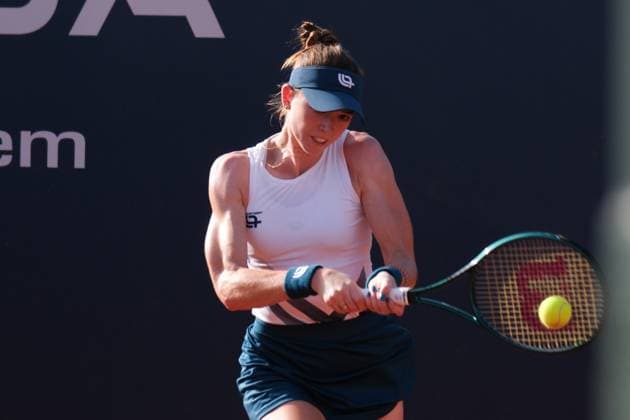 Simona Waltert in action against Miriam Bulgaru during the 36th Palermo Ladies Open at Country Time Club during 36Â° Palermo Ladies Open, International Tennis match in Palermo, Italy, July 22 2025  Copyright: xFedericoxSerra IPAxSportx xipa-agency.netx xx IPA_60753577 IPA_Agency_IPA60753577