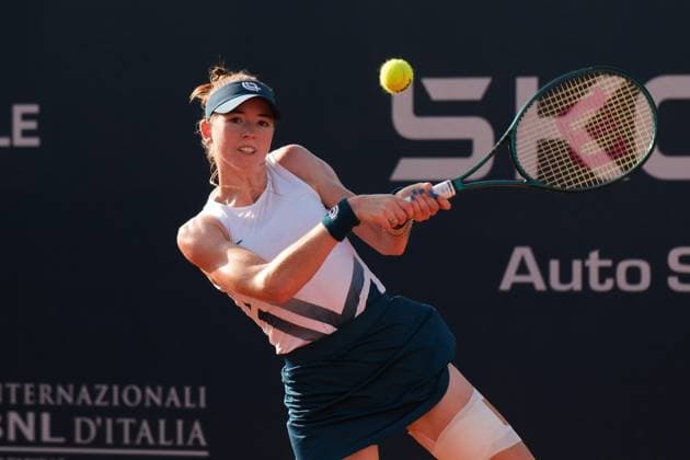 Simona Waltert in action against Miriam Bulgaru during the 36th Palermo Ladies Open at Country Time Club during 36Â° Palermo Ladies Open, International Tennis match in Palermo, Italy, July 22 2025  Copyright: xFedericoxSerra IPAxSportx xipa-agency.netx xx IPA_60753604 IPA_Agency_IPA60753604