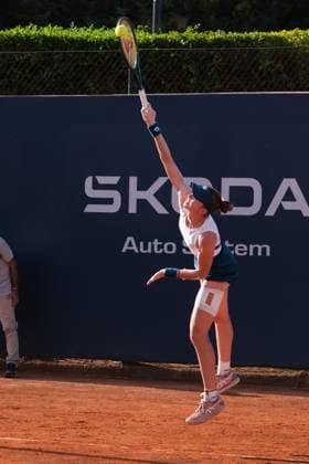 Simona Waltert in action against Miriam Bulgaru during the 36th Palermo Ladies Open at Country Time Club during 36Â° Palermo Ladies Open, International Tennis match in Palermo, Italy, July 22 2025  Copyright: xFedericoxSerra IPAxSportx xipa-agency.netx xx IPA_60753613 IPA_Agency_IPA60753613