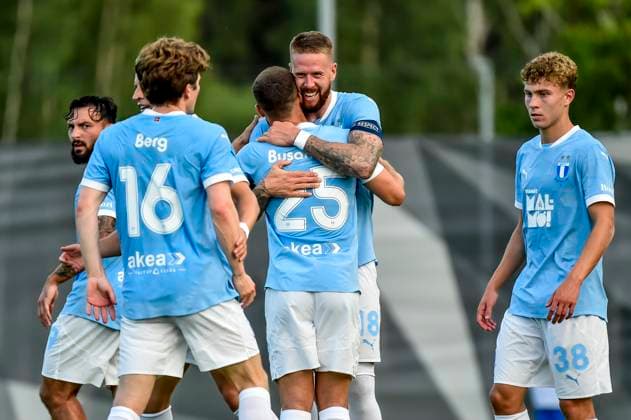 250722 Pontus Jansson of Malmö FF celebrates after 0 2 during the UEFA Champions League qualifier football match between FK RFS and Malmö FF on July 22, 2025 in Riga Photo Christian Örnberg BILDBYRAN COP 166 CO0590 fotboll football soccer fotball uefa champions league qualifiers champions league fk rfs malmö ff bbeng jubel  Copyright: CHRISTIANxÖRNBERG BB250722CO041