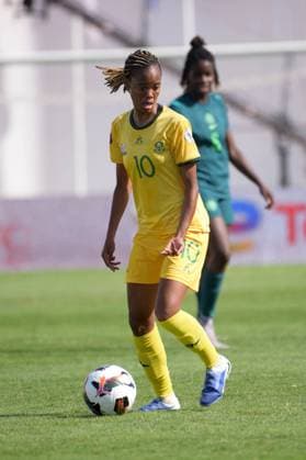 CASABLANCA, MOROCCO - JULY 20: Christy Ucheibe of South Africa during the 2025 Women s Africa Cup of Nations (WAFCON) Semi Finals match between Nigeria and South Africa at Stade Larbi Zaouli on July 20, 2025 in Casablanca, Morocco. Photo by Mansa Ayoola Copyright: xx