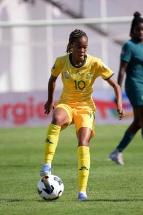 CASABLANCA, MOROCCO - JULY 20: Christy Ucheibe of South Africa during the 2025 Women s Africa Cup of Nations (WAFCON) Semi Finals match between Nigeria and South Africa at Stade Larbi Zaouli on July 20, 2025 in Casablanca, Morocco. Photo by Mansa Ayoola Copyright: xx