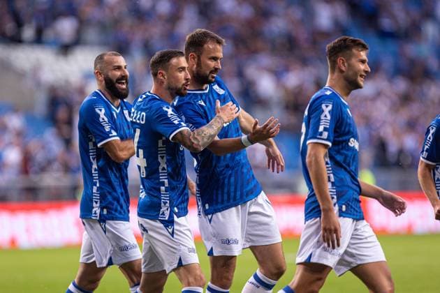POZNAN 22.07.2025 MECZ II RUNDA ELIMINACYJNA LIGA MISTRZOW SEZON 2025 26: LECH POZNAN - BREIDABLIK --- UEFA CHAMPIONS LEAGUE SECOND QUALIFYING ROUND FIRST MATCH: LECH POZNAN - BREIDABLIK nz ANTONIO MILIC GOL GOAL CIESZYNKA RADOSC MIKAEL ISHAK FILIP JAGIELLO FILIP SZYMCZAK FOT. ERNEST KOLODZIEJ 400mm.pl NEWSPIX.PL --- newspix.pl 