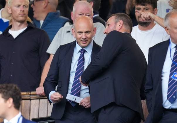 Rangers Chief Executive Patrick Stewart with Rangers Sporting Director Kevin Thelwell. Rangers v Panathinaikos, UEFA Champions League, 2nd Qualifying Round, Football, Ibrox Stadium, Glasgow, UK - 22 Jul 2025Glasgow Ibrox Stadium United Kingdom EDITORIAL USE ONLY No use with unauthorised audio, video, data, fixture lists, club league logos or live services. Online in-match use limited to 120 images, no video emulation. No use in betting, games or single club league player publications. Copyright: xStuartxWallace Shutterstockx 15409267r