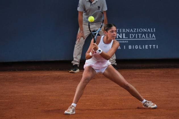 TENNIS - Internazionali di Tennis - 36° Palermo Ladies Open Giorgia Pedone in action against Oksana Selekhmeteva during the 36th Palermo Ladies Open at Country Time Club during 36Â° Palermo Ladies Open, International Tennis match in Palermo, Italy, July 22 2025 Palermo Italy  Copyright: xIPAxSport ABACAx