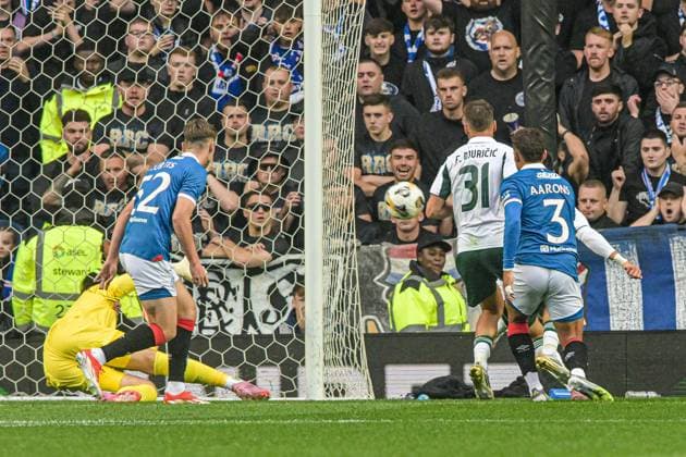 Rangers v Panathinaikos F.C. UEFA Champions League Facundo Pellistri of Panathinaikos F.C.™s shot hits the post during the UEFA Champions League Second Qualifying Round First Leg match at Ibrox Stadium, Glasgow UK Newspapers OUT Copyright: xJamiexJohnstonx FIL-21990-0063