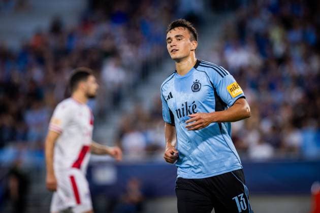 SLOVAN BRATISLAVA - ZRINJSKI MOSTAR David Strelec of Slovan during second qualifying round of UEFA Champions League football match between SK Slovan Bratislava and HSK Zrinjski Mostar. Bratislava, Slovakia, July 22, 2025. Copyright: xx 080A5930